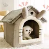 Kennele Pensje Soft cat łóżko głęboki sen pies pies zimowy dom zdejmowany namiot pet z pensem dla kociąt puppy cama gato dostarczenia 231010