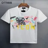 DSQ PHANTOM TURTLE Men's T-Shirts Mens Designer T Shirts Black White Back Cool T-shirt Men Summer Italian Fashion Casual Stre284g