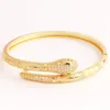 Bangle Mix Style Top Quality Copper Zircon Snake Cuff Justerbar Fashion Party Bröllop smycken Lucky Bohemia Gift for Women 231009