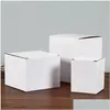 Förpackningslådor Partihandel Square White Cardboard Present Box Worrugated Paper Thicked Postal Express Packaging Office School Business DHSJL