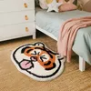 Mattor Cartoon Tiger Rug Non-Slip Bedside Carpet Absorberande Badrum Mattdjur Tryck på mattor för barn Rumdekor Cute Furry 231010