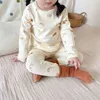 Kläder sätter 2023 Autumn Winter Children Underwear Set Boys Girls Cartoon Pyjamas Baby Clothes Long Johns Home