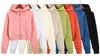 23ss Scuba Hoodie Half Zip Crop Hoodies for Women Designers Full Oversized Cropped Sweatshirts Fleece Gym Sportswear with Pockets Thumb Hole Autumn