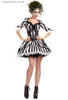 Theme Costume Clown Comes Circus Party Dress Halloween Cosplay Uniforms Female Come Sexy Naughty Circus Clown Performance Joker Clothing Q231010