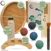 Decorative Objects Figurines Zen Garden Kit for Desk Premium Sand Mini Office Desktop Accessories Bamboo Crafted Meditation Therapy T 231009