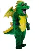 Costume de mascotte de Dragon vert mignon, costumes faits à la main, tenues de fête, vêtements de Promotion publicitaire, carnaval