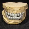 Özel Hip Hop Takı 925 Sterling Gümüş Elmas Grillz Buzlu VVS Moissanit Grillz Diş Soketi Gümüş Dişler Grillz Altın Gümüş Gümüş Altın Dişler