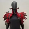 Shawls Halloween Women Cosplay Black Natural Feather Shrugs Shawl For Luxury Feather Shoulder Wraps Sexy Punk Gothic Feather Scarves 231010