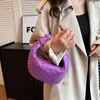 Totes Bottegaaveneta Bolso Cuerno de vaca tejido a mano de moda con sentido avanzado Nueva edición coreana Color sólido Bolso de bola de masa con nudo popular L