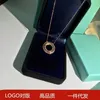 Tiff halsbandsdesigner Luxury Fashion Jewelry 18K Rose Gold X-formad diamantcirkelhalsband S925 Silver Roman Number Circle Collar Chain Valentine's Day Gift