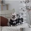 Одежда для собак Одежда для собак Осенне-зимняя одежда Дизайнерский свитер Шнауцер Французский Bldog Teddy Маленький средний Роскошный костюм для кошек Veet Pet Ite Dh0Sf
