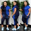 Plus Size Trainingspakken Tweedelige Set Afrika Kleding 2021 Dashiki Mode Gestreepte Letters Pak Top Broek Super Elastisch Feest Voor O283I