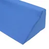 Back Support Body Side Wedge Pillow with Zipper PU Leather Incline Side Wedge Pillow Personalized Blue for Adults Side Sleeper 231010