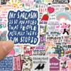 50 PCS Sarcastic Words Diary Stickers For Skateboard Car Fridge Helmet Ipad Bicycle Phone Motorcycle PS4 Book Pvc DIY Decals Kids Toys Decor