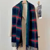 2023 Cashmere Designer Scarf Plaid Khaki luksusowa najwyższej jakości wełniana kobieta designerka szal moda dwustronna jesień zimowe Boże Narodzenie