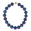 Chokers Blue Sophie Buhai Perriand Stone Natural Lapis-Lazuli Koraliki 18K Gold-Vemeil Choker Magnety