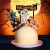 Inne imprezy imprezowe Zamek Halloween Cake Decoration Spider Web Happy Halloween Party Cake Cak Cat Ghost Siturz Wiedźm