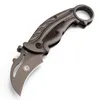 Outdoor Folding Knives Multi function Tactical Survival Knife Stainless Steel Curved Blades Camping Hunting Knife Sharp Cutter Gray Karambits