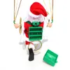 クリスマスサンタ人形のおもちゃダンスと歌うパラシュートサンタクロースクリエイティブクリスマスオーナメントミュージックドールハンギングおもちゃベストギフト子供