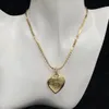 Collier avec pendentif en forme de cœur, chaîne de pull, pour hommes et femmes, marque de styliste, nouvelle mode 2023
