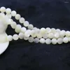 Perles en coquillage blanc naturel, rondes à paillettes, pour la fabrication de bijoux, Bracelet et collier, 4/6/8/Mm, brin 15.5 pouces, vente en gros