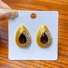 Boucles d'oreilles Lifefontier couleur or en forme de gouttelette pour femmes, Vintage brillant strass géométrique médiéval, bijoux 2023