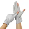 Fem fingrar handskar fingerlöst tumme pekfinger stretch solskyddsmedel anti-uv anti-halkkvinnor som kör spets st005241k