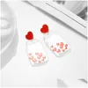 スタッドスタッドYaologe Acrylic Agastaghated Colorf Big Drop earrings for Women Cartoon Dog Rainbow Astronaut Ear Jewelry Party Gift Dang Dhexl