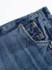 Jeans womens casual solido mid wipper wilia larga pantaloni in denim per donna streetwear maxi pantalone femmina 2023 autunno