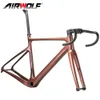 رفوف شاحنة السيارة 2023 وصول 700 40C Full Carbon Bike Gravel Frame A5 دراجة Cyclocross Road Handbar STEM 231010