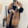 2023 Cashmere Designer Scarf Plaid Khaki luksusowa najwyższej jakości wełniana kobieta designerka szal moda dwustronna jesień zimowe Boże Narodzenie