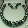 COLLIER DE PERLES NOIRES NATURELLES DE TAHITI 8-9MM196a