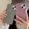 Obudowy telefonu komórkowego Koreańskie błyszczące serce 3D dla iPhone'a 12 13 14 Pro Max Fundas Wave Shape Creative Miękki tylna powłoka dla 11 15 COQUE 231010