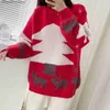 Chandails pour femmes de haute qualité Style de noël pull en tricot motif d'arbre de noël pulls au Crochet mode coréenne automne et hiver SweatersL231010
