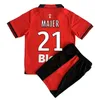 2023 24 Stade Rennais Terrier Kids Kit Soccer Jerseys Doku Bourigeaud Toko Ekambi Gouiri Majer Traore Home Football Dorts 6666