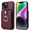 3 kaartsleuf ring stand Lederen Mobiele Telefoon Gevallen Case voor iPhone 15 14 13 12 11 pro max xr xs 7 8 6 iphone15 anti-drop case