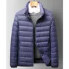 Men's Down Parkas highquality autumn down jacket short puffer warm thin coat 231009