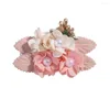 Accessori per capelli 1 pz Forcine per petali di fiori in chiffon di perle Ragazza dolce Decorare Clip per copricapo Barrettes Regalo per bambini