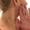 Hoop Earrings Exaggerated Round Oversized Ring Basketball Brinks Smooth Large For Women Punk Jewelry