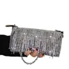 Women's bag 2023 new Korean net-red small fresh rhinestone tassel chain mobile phone bag portable one-shoulder messenger bag 231010