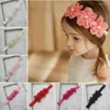 Hair Accessories 10pcs Voile Ribbon Pearl Flowers Headband For Born Baby Po Props Wedding Headwear Girl Elastic Bands