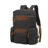 Rucksack Luxus Vintage Canvas Rucksäcke für Männer Öl Wachs Laptop wasserdichte Rucksäcke gewachste Bergsteigen Reisepaket