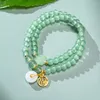 Bracelet Xiaoqing Xinbi Jade Perle Bracelet Double Boucle Boucle De Sécurité Mode Polyvalent Vente Bijoux