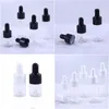 Botellas de embalaje al por mayor 50 unids / lote 5 ml 10 ml 15 ml 20 ml Botella cuentagotas de vidrio transparente Frascos Viales con pipeta para cosméticos por DHKFS esenciales