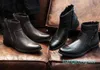 Ankle Fashion Male Cow Genuine Leather Shoes Dual Zip Leisure Motorcycle Boys