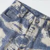 Jeans pour hommes Camouflage Casual Droite Pleine Longueur Homme Poches High Street Style Américain Pantalon En Denim Lâche