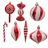 Christmas Decorations Christmas Tree Decoration Props Cross Christmas Candy Cane Gift Box Boots 4-piece Set Combination Pendant 231009