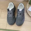 top quality Casual Shoes Designer brand chunky sneakers embossed leather biscuit trainers platform laceup web rubber sole calfskin women men casual shoes size 3545