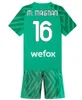 2023 24 GIROUD Kids Kit Futebol Jerseys RAFAEL LEAO BENNACER THEO PULISIC DE KETELAERE MIRANTE Home Away 3º Goleiro Criança Terno Camisas de Futebol 88854