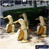 Gartendekorationen, neue Bananen-Ente, kreative Gartendekoration, Skulpturen, Hof, Vintage-Gartenkunst, skurrile geschälte Hausstatuen, Kunsthandwerk, Zuhause Dha4Y